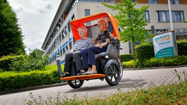 Chat Rikscha Transportfahrrad im Einsatz