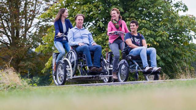 Rollstuhl-Transportfahrrad VeloPlus im Einsatz